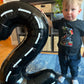 Race Car 2 Balloon, Two Fast Number Balloons 40 Inch, 2Nd Black Balloon Number Birthday Decorations, Second Two Birthday Party S