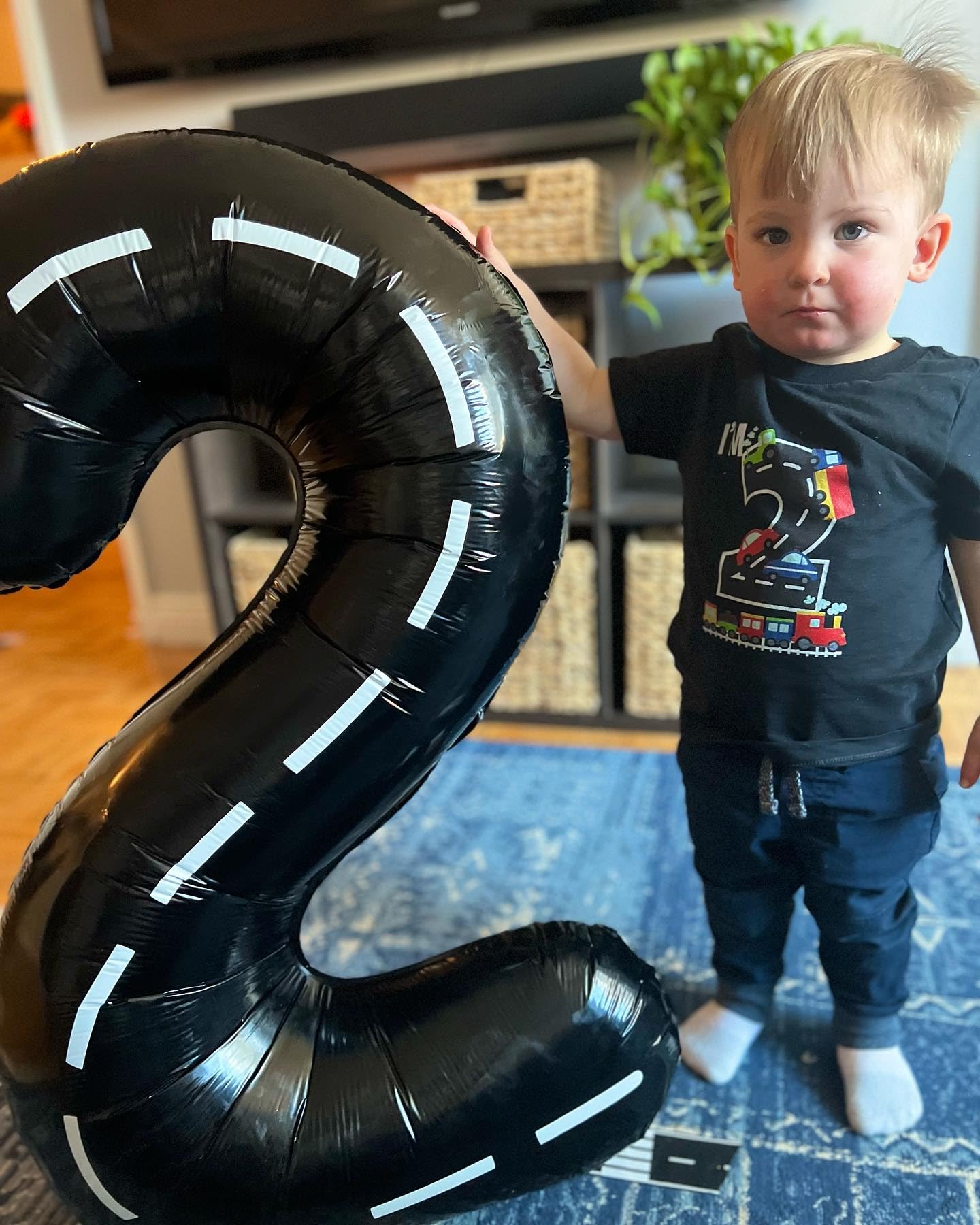 Race Car 2 Balloon, Two Fast Number Balloons 40 Inch, 2Nd Black Balloon Number Birthday Decorations, Second Two Birthday Party S