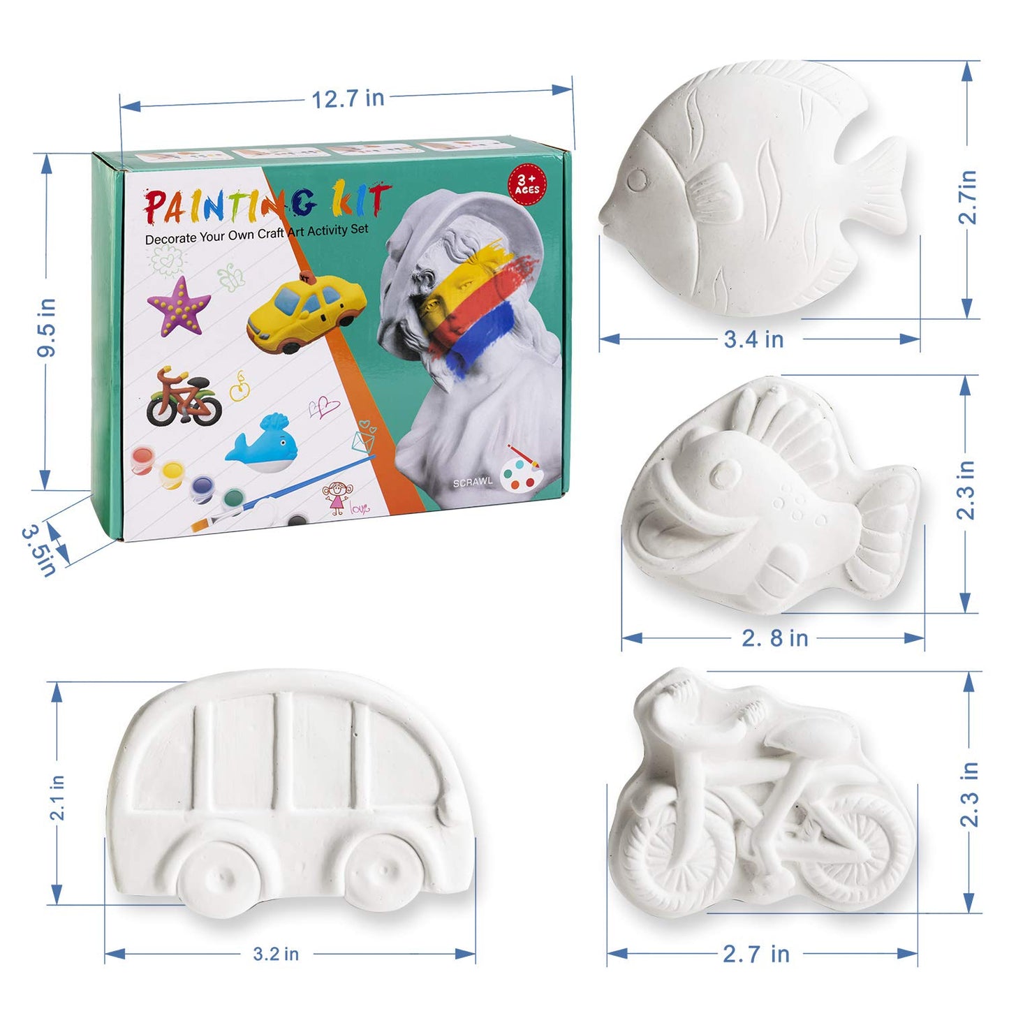 80 Piece Arts and Crafts for Kids Ages 4-8, Kids Paint Kit Art Set, Easter Craft Activities Kits, Creative Art Activity Gift Toy