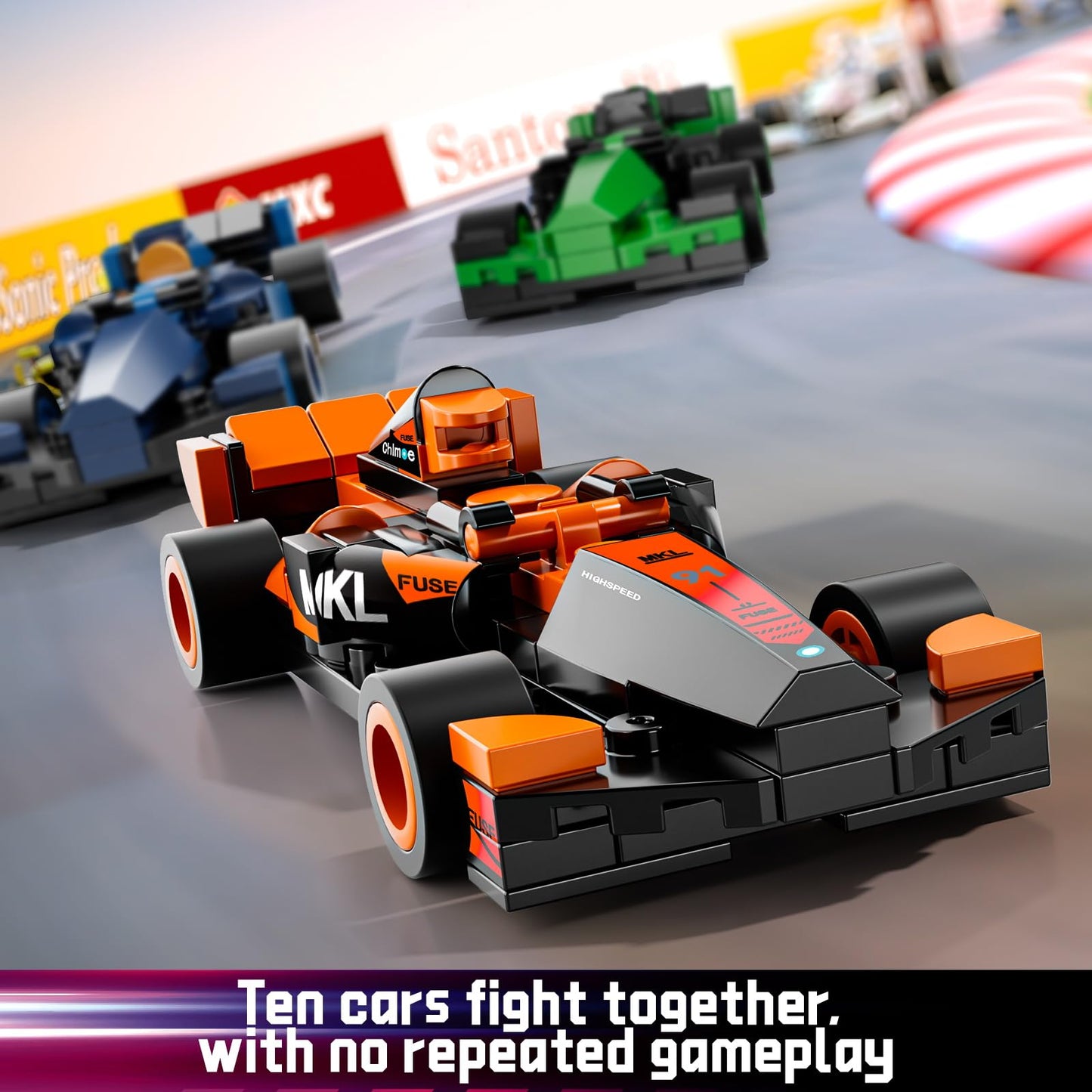 Utbttor F1 Race Cars Building Blocks Set, 732 PCS DIY Toy for Kids Ages 6+, ABS Plastic, Model C1025, Perfect Gift for Racing Fans