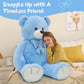 Tezituor Giant Teddy Bear Plush Toy - 5 Feet Soft Polyester Stuffed Animal - Blue - Ideal Valentine's/Birthday Gift