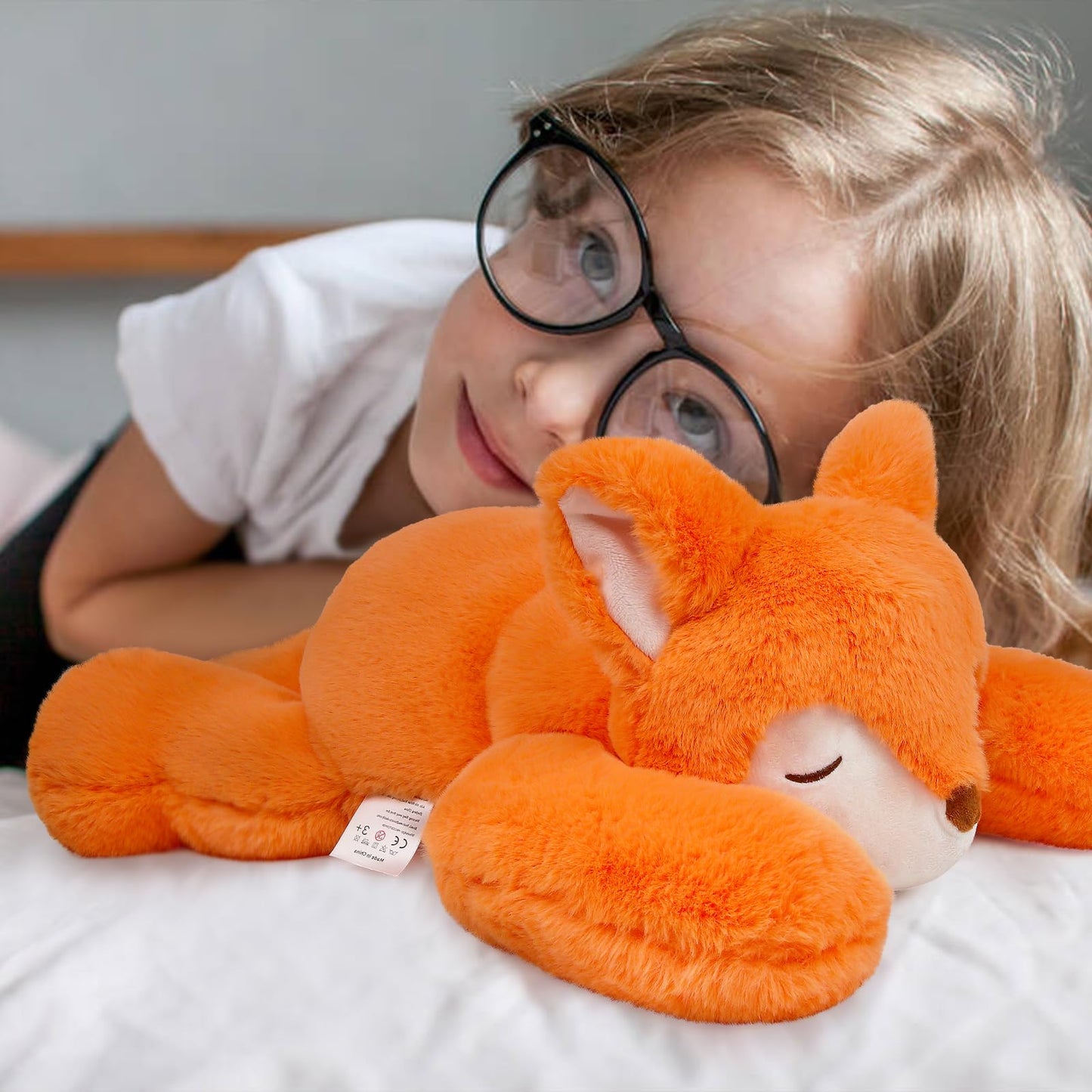 Niuniu Daddy 20' | 3.3 Pound Fox Weighted Stuffed Animals, Giant Fox Sensory Body Pillow Plush Toy, Heavy Weighted Lap Animals With Adults Kids & Soft Squishy Fur For Birthday
