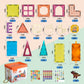 Magnetic Tiles Building Blocks With 4 Cars Magnet Train Set For Kids Construction Stem Toy Preschool Educational Creativity Lear