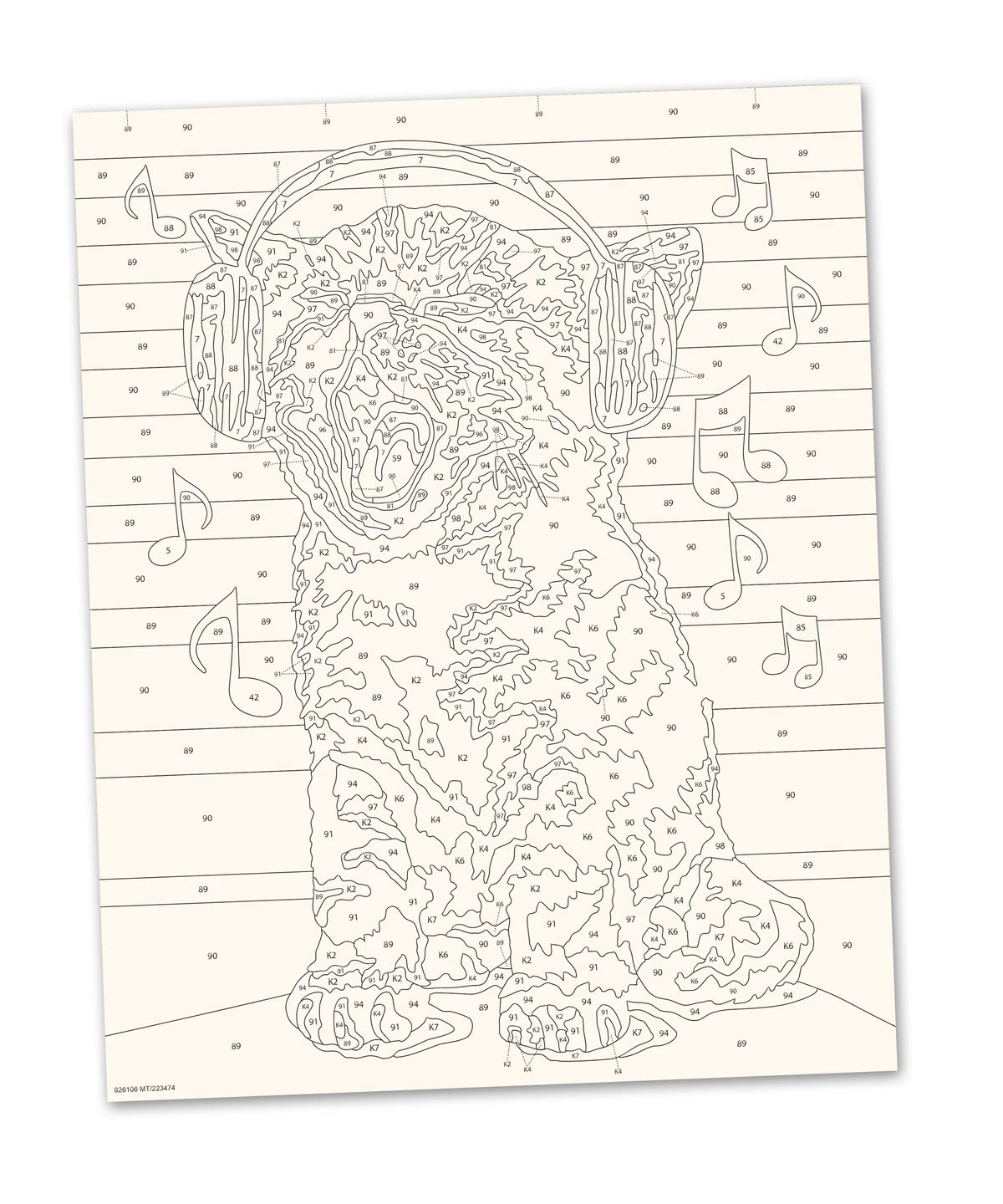 Ravensburger Singing Kitten Paint by Numbers Kit for Children - Painting Arts and Crafts for Kids Age 12 Years Up