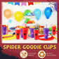 Qinyoung Spider Cups - 24 oz Reusable Plastic Cups with Lid & Straw, Red & Purple, 24 Sets for Birthday & Halloween Party Supplies