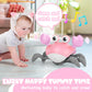 Crawling Crab Baby Toy, Tummy Time Girl Gifts For Babies 3-6 6-12 Month, Light-Up Walking Dancing Moving Crab With Music & Obsta
