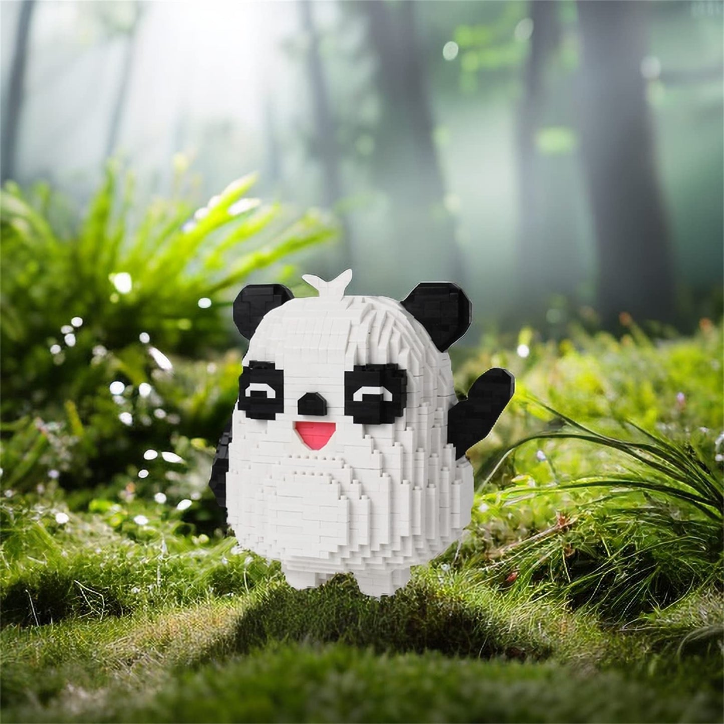 Larcele Animal Series Micro Building Blocks Animal Set, Diy Mini 3D Building Toy Bricks,1628 Pieces Kljm-07 (Panda)