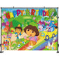 Maijoeyy Explorer Cartoon Theme Birthday Party Backdrop, 7x5ft Vinyl, Random Color, Model BY-201904023-D-XZ