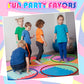 Syhood 6 Pcs Glitter Plastic Exercise Hoop Fitness Circles Fitness Hoop Exercise Rings for Party, Game, Sports, Pilates, Playing