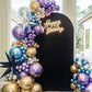 Mebay Grey Violet Maca Purple Gold Balloons Garland Arch Kit, 146Pcs Latex Balloons Different Sizes 18 12 10 5 Inch For Party De