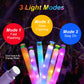 Light Up Pop Fidget Tubes Party Favors For Kids, 12 Pack Glow In The Dark Party Supplies Toddler Sensory Toys, Large Glow Sticks
