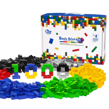 Pairez Toys 1000 Piece Building Bricks Set, Classic Creative MOC Bricks Starter Set, Accessories Compatible with All Major Brand