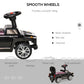 Aosom Kids Ride On Push Car, Suv Style Sliding Walking Car For Toddle With Horn, Music, Working Lights, Hidden Storage And Anti-Dumping System, Black