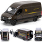 KiNSMART Metal Die Cast Model Toys Set of 2 - UPS Mercedes-Benz Sprinter & USPS Grumman LLV, 5 Inch, Multicolor
