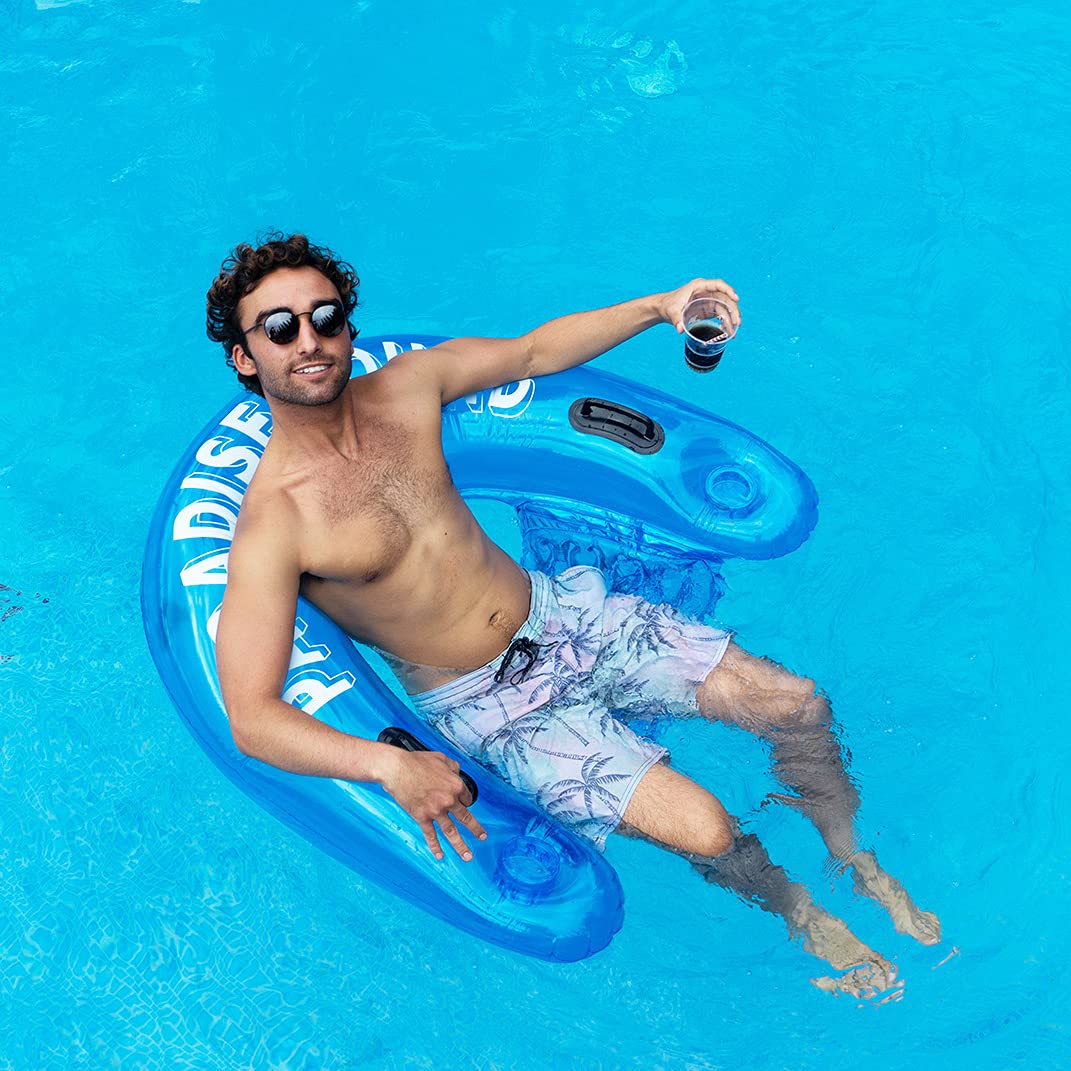Poolcandy Sun Chair Water Raft, Multiple Chair Styles (Black Onyx)