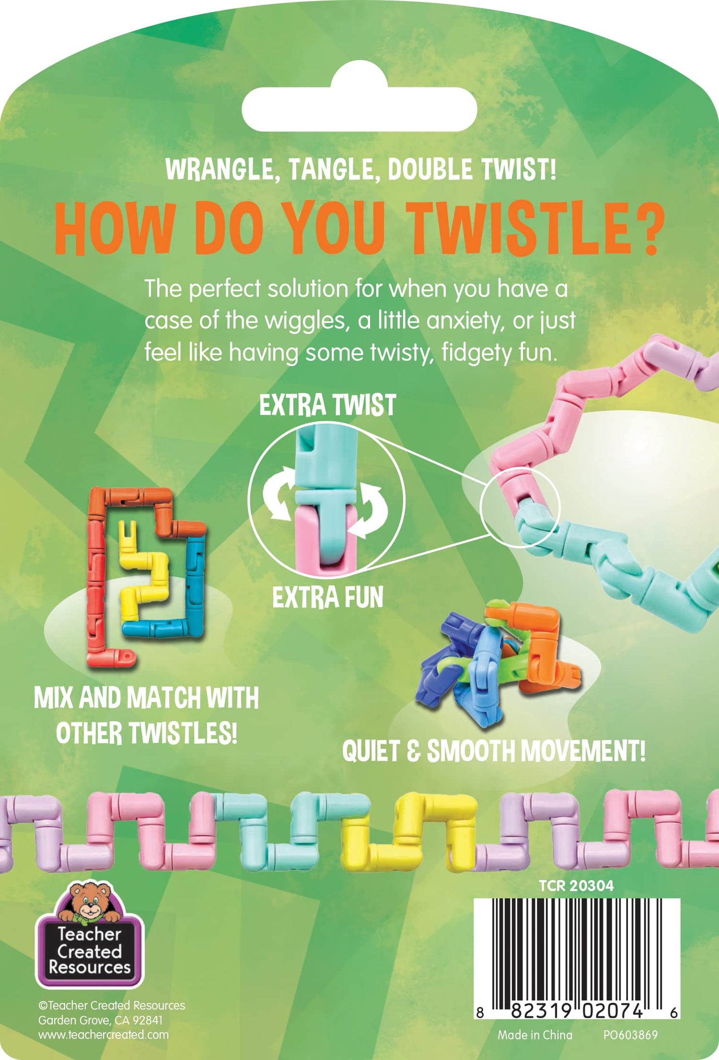 Teacher Created Resources Twistle Double Twist - Plastic, Cotton Candy, Model TCR20304