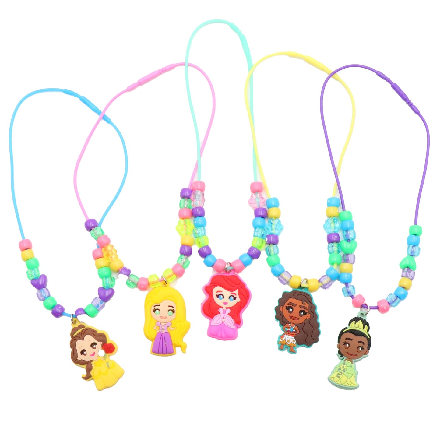 Disney Princess Necklace Activity, 160-Piece Jewelry Making Kit, Preschool Arts and Crafts, Kids Toys for Ages 3 Up