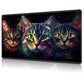 MTG Playmat Game Play Mat for MTG TCG 24 x 14 inches Cards Game Playmats Trading Card Game Stitched Play Mats Commander Deck Gaming Desk Mat Card Gameplay Mats Three Cute Cats