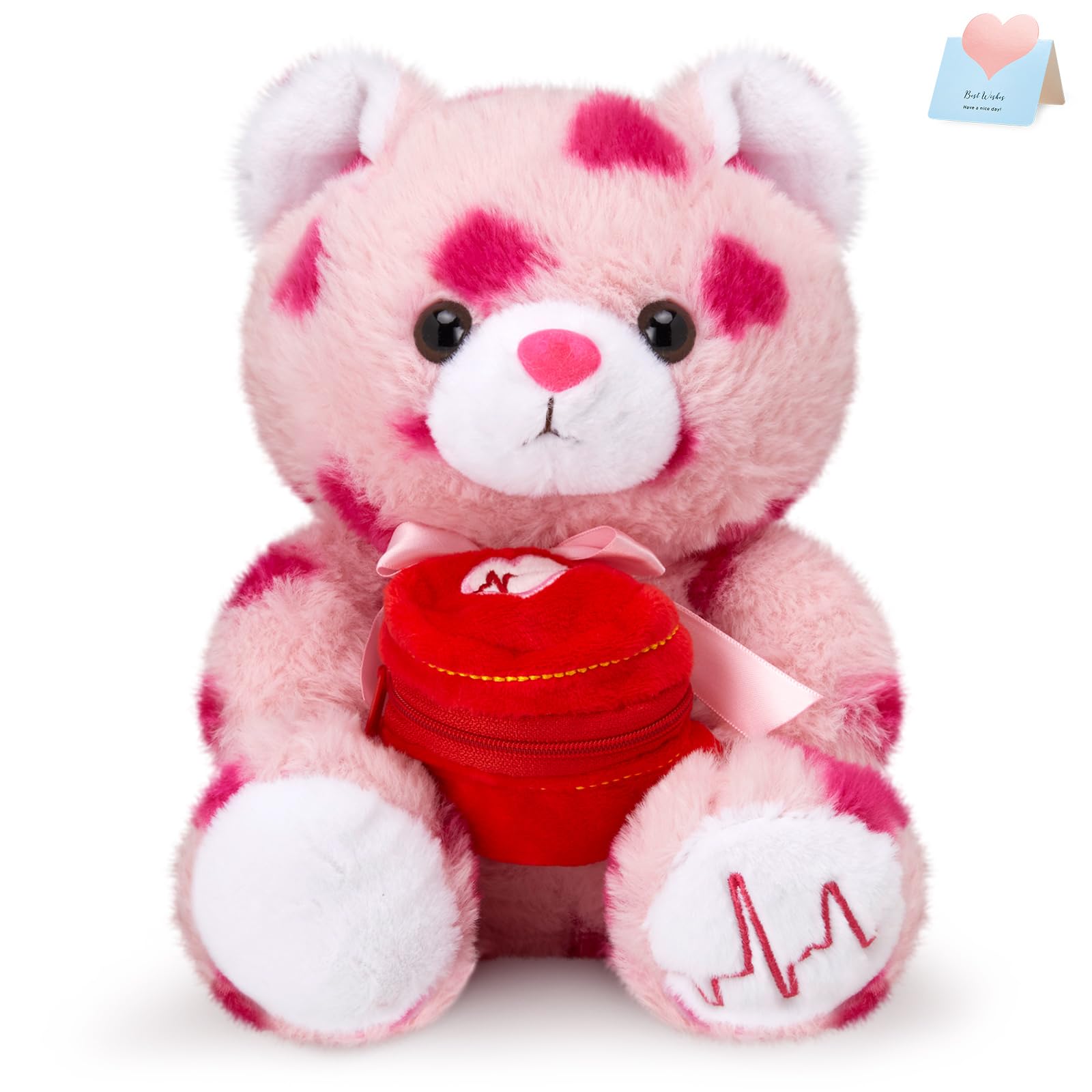 Specialyou Valentine Love Teddy Bear Plush Soft Stuffed Animal Romantic Cute Love Teddy Bear Plush For Lovers/Girlfriends Valent