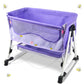 Anivia Doll Bed Furniture 2 Function Toy, Doll Bed And Doll Swings Together For 18 Inches Baby Dolls, Baby Doll Crib With Bottom (Dp601Purple)