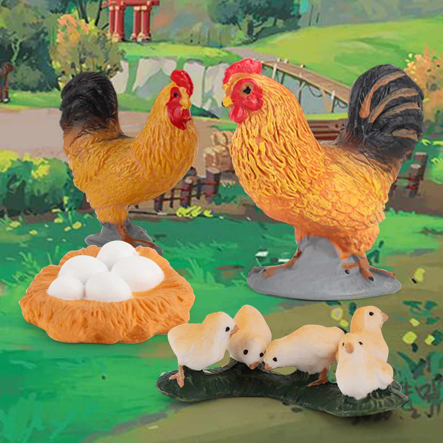 Life Cycle Of Chicken Toys Realistic Farm Animals Life Cycle Figurines Set Preschool Animals Figures Eduactional Project Diorama