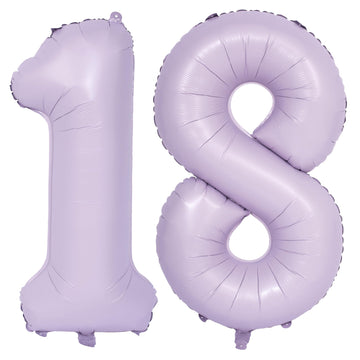 40 In Matte Purple Number Balloons Helium Foil Mylar Balloon Birthday Party Banquet Decoration Digital 18