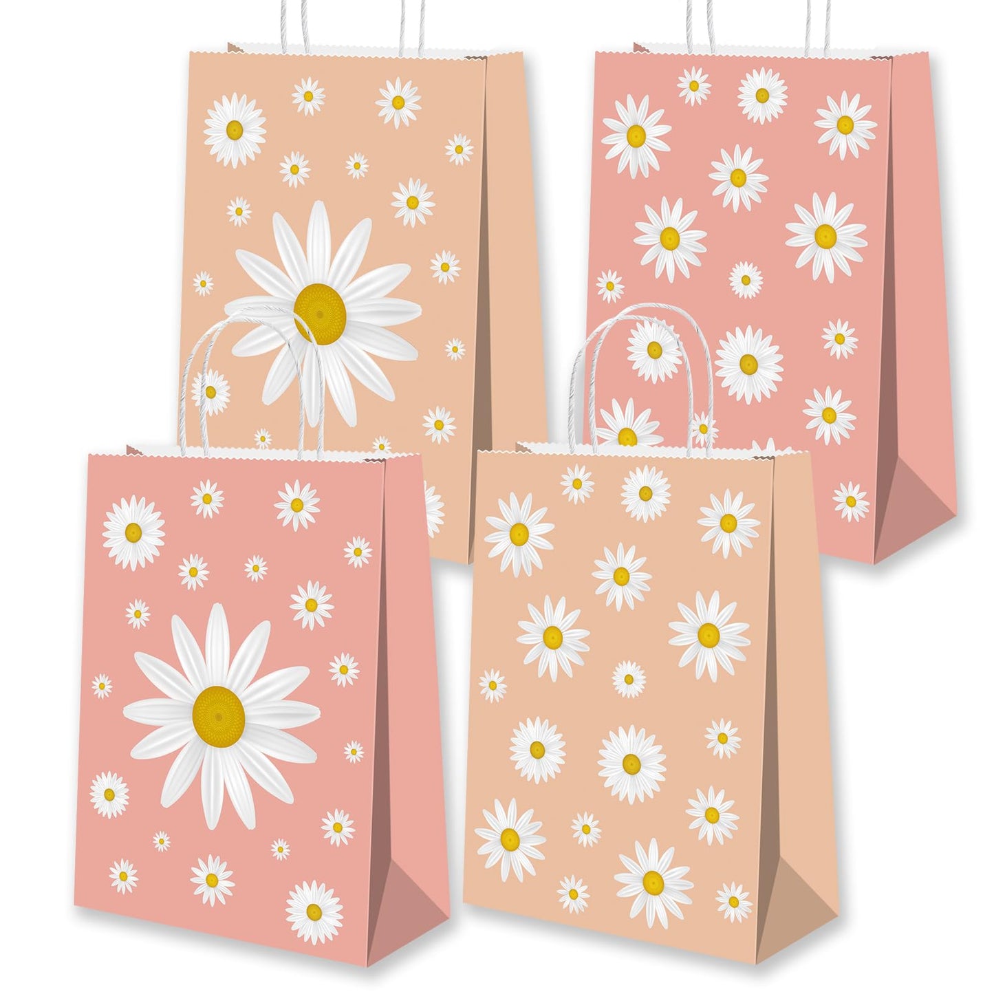 16Pcs Daisy Gift Bags With Handle Daisy Birthday Party Decorations Daisy Goodie Bags Daisy Party Decorations Daisy Party Favors