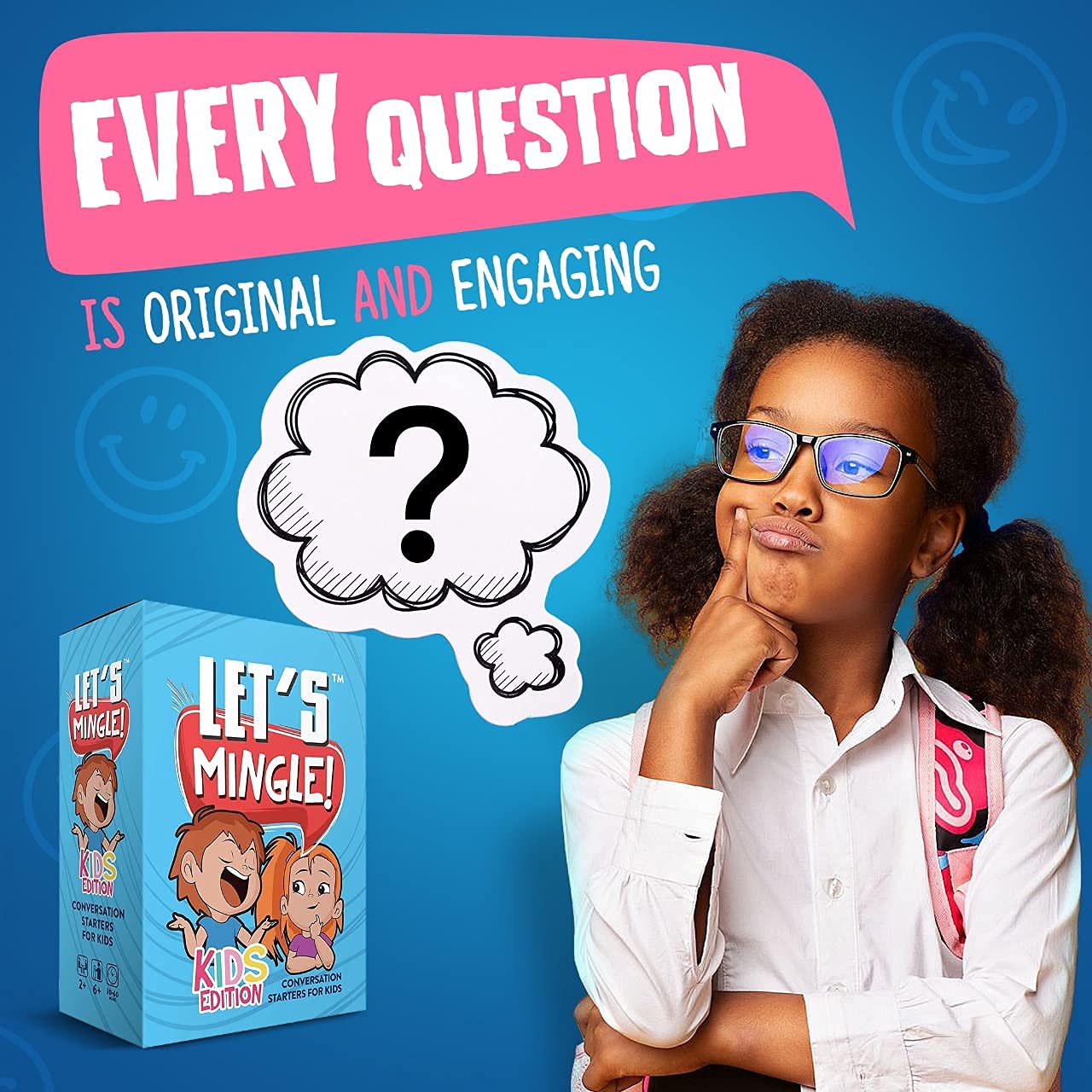 Conversation Cards | Lets Mingle Kids Card Game | Cognitive Behavioral Therapy CBT | Mindfulness Activities | Social Emotional