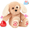 CozyWorld Heartbeat Puppy Plush Toy with 30-sec Voice Recorder, Soft Fuzzy Doll for Kids' Birthdays & Children's Day, Model LV7193_1