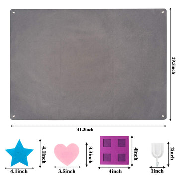 WATINC 64Pcs Preschool Shapes Teaching Felt Board Story Set 3.5 Ft Colorful Montessori Teacher Aide Tangrams Storytelling Flanne