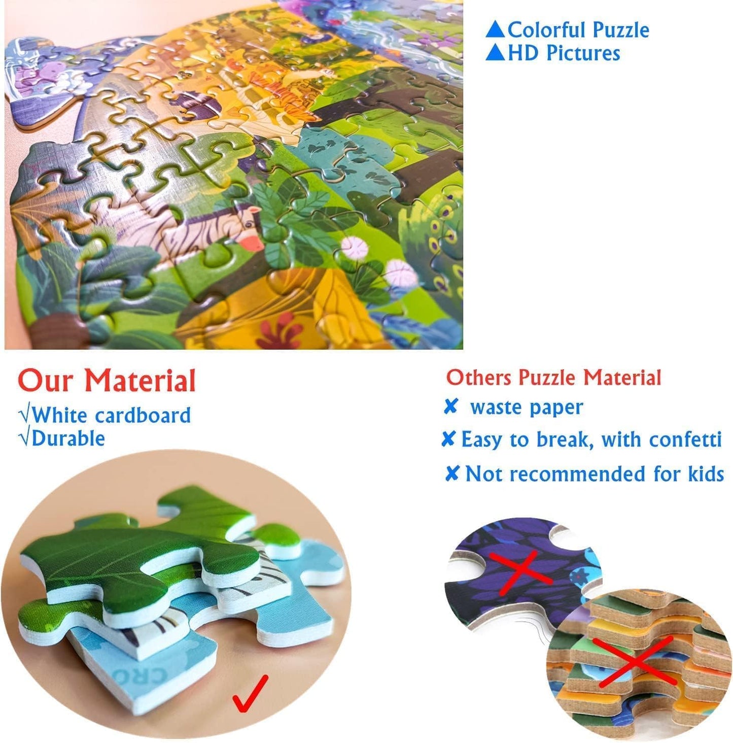 Puzzles For Kids Ages 4-6-8, 136 Piece Kid Puzzles Turtle Animal Shape Jigsaw Puzzles Learning Educational Toys Birthday Gifts For Boys Girls Ages 4 5 6 7 8 9 10(Turtles)