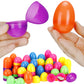 Blueweenly 60 Sets Easter Egg Tokens With Plastic Easter Eggs, Bulk Colorful Fillable Reward Prizes Wooden Bunny Chick Tokens Pr