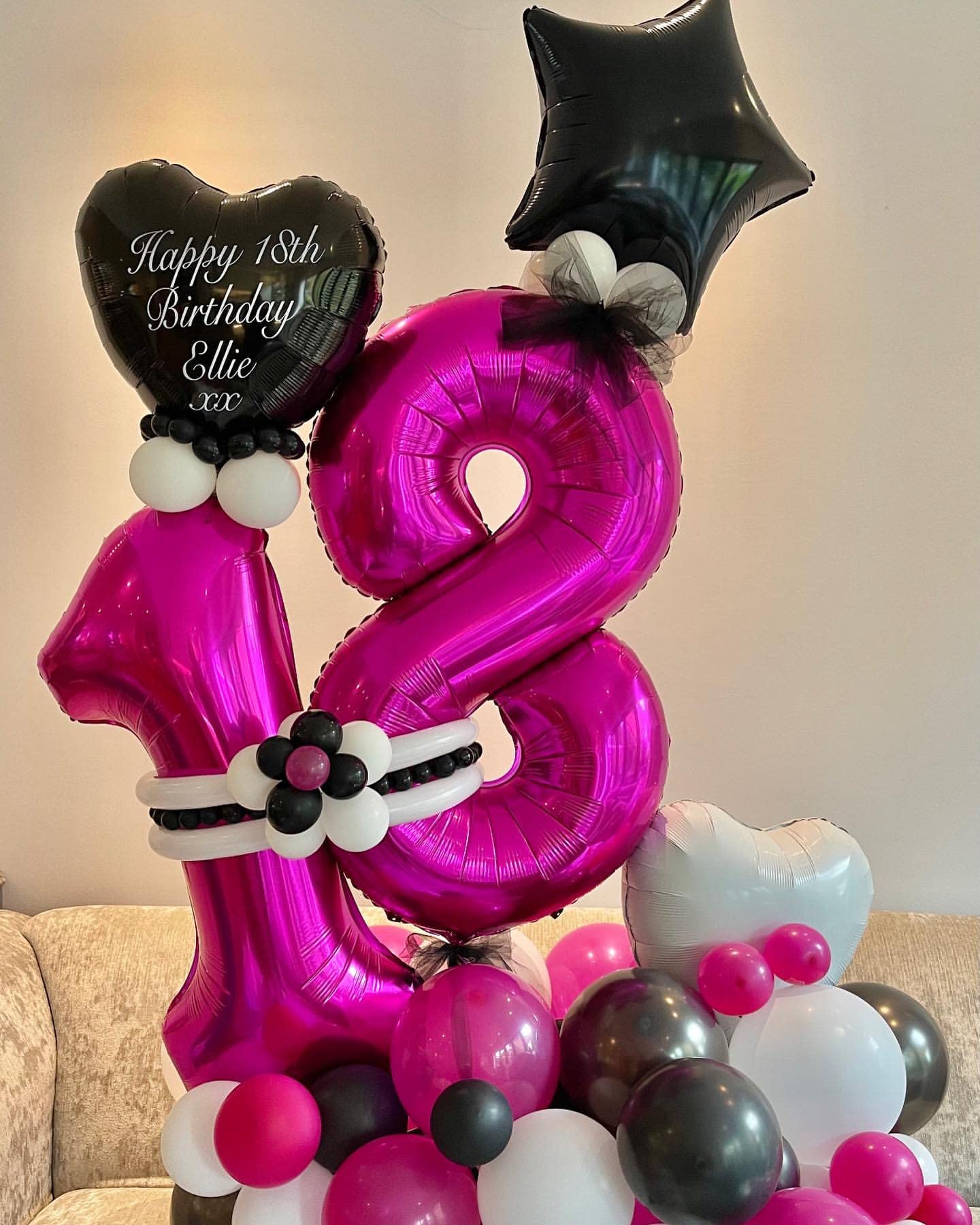 40 Inch Hot Pink 18 Number Balloons Giant 18 Balloons Hot Pink Birthday 18 Balloons 18Th Birthday Anniversary Party Decorations
