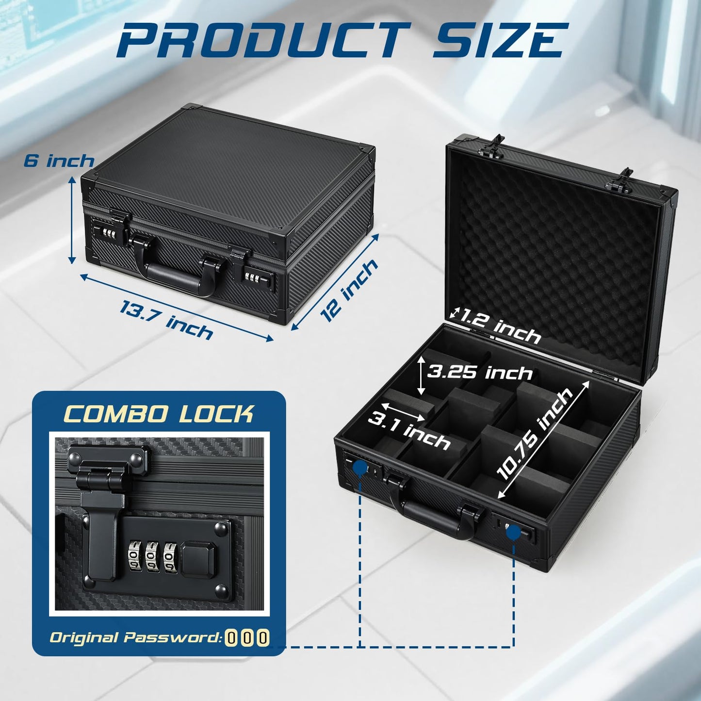 Card Storage Box for 3 x 4 35pt Toploaders  Sports Cards Case with Lock  Trading Card Storage Box Holds 600+ Top Loaders or 150 Magnetic Holders  Card Collection Box for Collectors