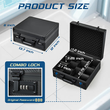 Card Storage Box for 3 x 4 35pt Toploaders  Sports Cards Case with Lock  Trading Card Storage Box Holds 600+ Top Loaders or 150 Magnetic Holders  Card Collection Box for Collectors