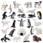 Scahow 26Pcs Arctic Animal Figures - Polar Animal Toys Figurines With Penguins Arctic Fox Wolf Polar Bear Reindeer - Miniature T