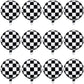Checkerboard Balloon Aluminum Foil Balloon Black White Checkered Balloon For Racing Themed Party Decoration Supply, 18 Inches (24)