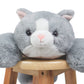 Niuniu Daddy 20" Weighted Grey Cat Plush Toy - Soft Rabbit-Like Fabric for Kids, Teens, and Adults, Perfect for Gifts