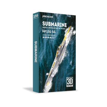 Piececool 3D Metal Puzzles For Adults, Military Submarine Metal Model Building Kits For Stress Relax, Great Christmas Birthday Gifts