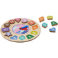 Peppa Pig Clock Puzzle Shape Sorting Game For Toddlers, Kids ~ 5 Pc Learning Toy Bundle With Peppa Wooden Clock, 3 Flash Card Packs, And More (Peppa Pig Wooden Toys)