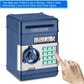 Renvdsa Cartoon Electronic Atm Password Piggy Bank Cash Coin Can Auto Scroll Paper Money Saving Box Gift For Kids (Navy Blue)