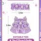 Unique Clothes Set for 17cm Dolls - Cute Purple Lace Dress & Headband Outfit Accessories for Dress Up Dolls Play & Collector Dis