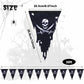 90 ft Pirate Flags Jolly Roger Banner Pirate Party Decoration Skull Triangle Flags Bunting for Party Outdoor Decoration Supplies