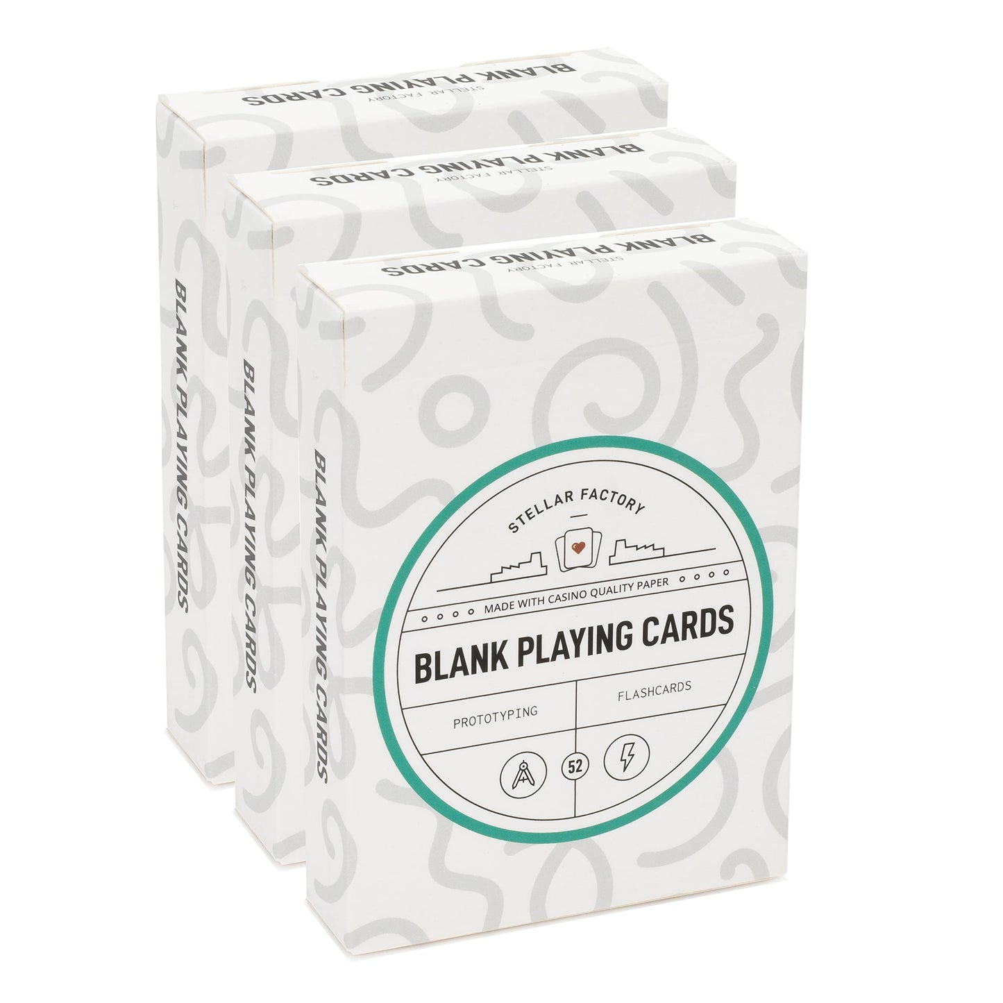 Stellar Factory enhanced Blank Playing Cards - Game Design  Prototyping  and Flashcards (3 Count)