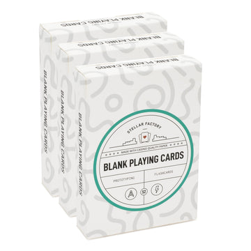Stellar Factory enhanced Blank Playing Cards - Game Design  Prototyping  and Flashcards (3 Count)