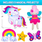 CRAFTSBEE Magical Unicorn Sewing Kit - Create 5 Felt Animals & Pillow - Large, Unicorn Crafts for Girls 7+