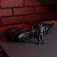 Dc Comics 1:24 The Batman Batmobile Die-Cast Car W/ 2.75' Batman Figure, Toys For Kids And Adults,Black/Silver