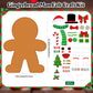 WovWeave Christmas DIY Felt Gingerbread Man Decor Kit with 46 Ornaments - Multicolor, Model KAI-WovWeave-0332, Festive Holiday Craft