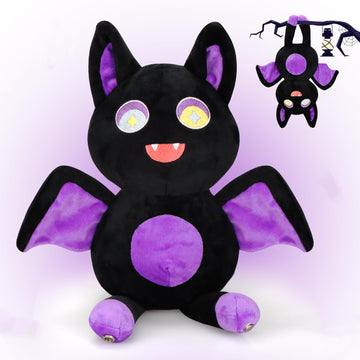 Emoin Cute Bat Plush 11Inch Bat Stuffed Animal Toys Soft Hugging Bat Plush Doll Flying Black Bat Plushie Baby Toy Black Decor