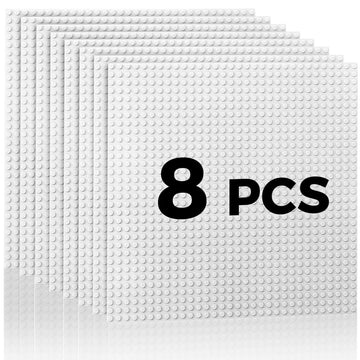 Etarnfly Classic Baseplates Building Plates for Building Bricks 100% Compatible with All Major Brands-Baseplate 10'' x 10'', Whi